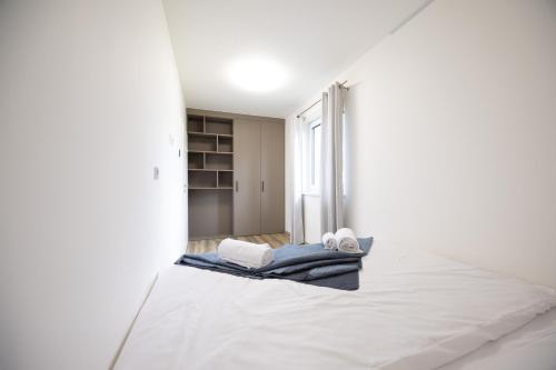 Postel nebo postele na pokoji v ubytování Apartmány u Josífka Velké Losiny