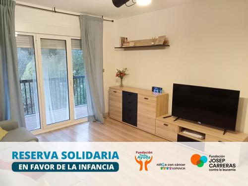 TV a/nebo společenská místnost v ubytování Apartamentos Valle de Tena - Biescas 3000