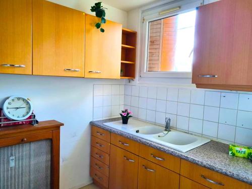 Kuchyň nebo kuchyňský kout v ubytování Grand appartement