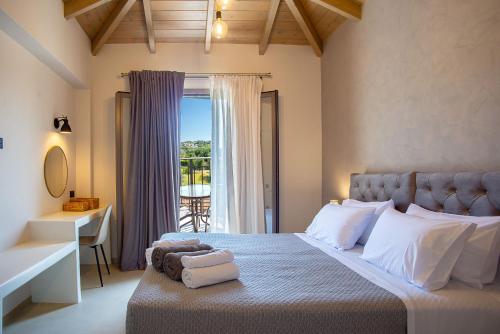 Giường trong phòng chung tại Luxury Villa Emily