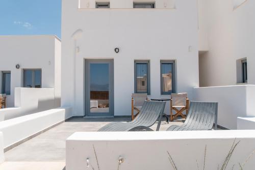Balkón nebo terasa v ubytování Afros Beachfront Naxos