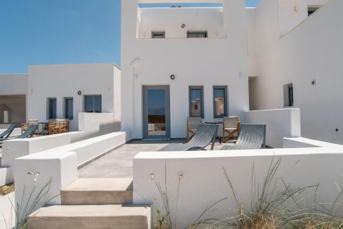 Balkón nebo terasa v ubytování Afros Beachfront Naxos