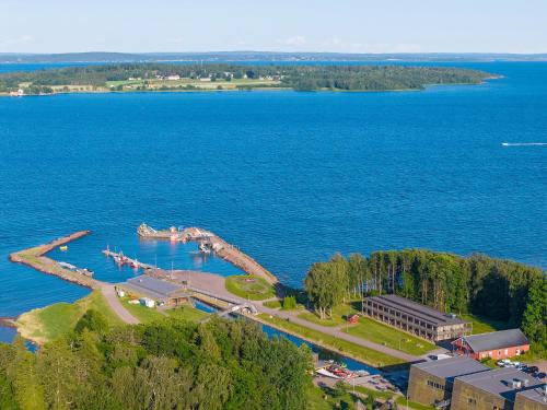 an aerial view of a large body of water at RS Noatun in Horten