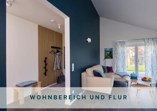 Un lugar para sentarse en Traumweiler Ferienhäuser am Nationalpark Hunsrück Hochwald