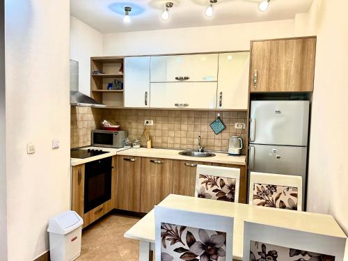 Apartments Nirgilijaにあるキッチンまたは簡易キッチン