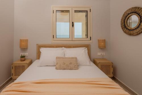 Letto o letti in una camera di Athinas beach house