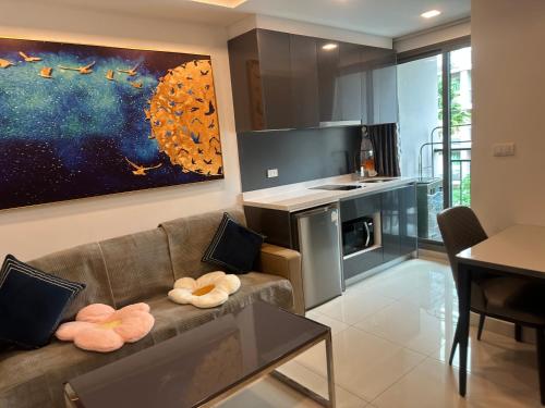 Η κουζίνα ή μικρή κουζίνα στο Arcadia beach continental