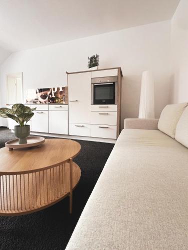 Kuchyň nebo kuchyňský kout v ubytování Limok Apartments
