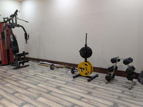 a room with several exercise equipment in a room at Tribe - Bespoke Hotel by FlxHo Arjun Marg DLF Phase 1 Golf Course Road in Gurgaon
