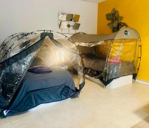 Ένα ή περισσότερα κρεβάτια σε δωμάτιο στο Sport2Relax Guesthouse Cabeço d'Or