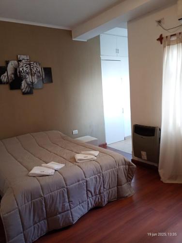 Ένα ή περισσότερα κρεβάτια σε δωμάτιο στο Dto EXCLUSIVO ZONA PARQUE CON JACUZZI 2 Dorm