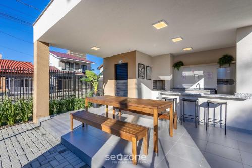 Balkoni atau teres di MCB - Apartamentos com piscina prox. da Praia