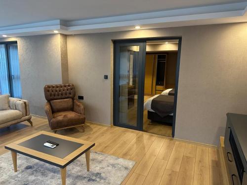 Ruang duduk di Şehrar Suite Hotel