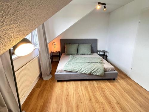 Katil atau katil-katil dalam bilik di Modern Wohnung in der Nähe von Koblenz