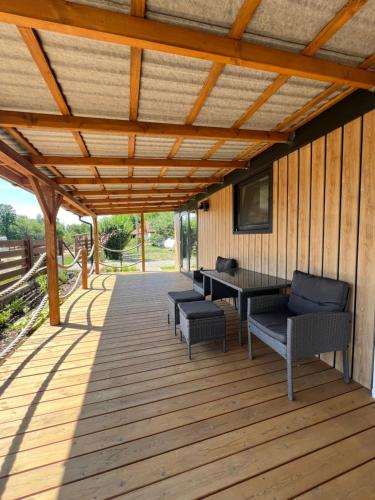 Balkón nebo terasa v ubytování Domek Harmony Park