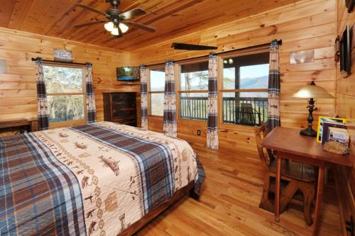 Cama o camas de una habitación en Jacksons Cabin