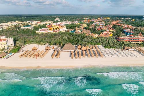 an aerial view of the resort and the ocean at Iberostar Selection Paraíso Maya - All Inclusive in Puerto Morelos