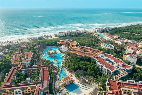 an aerial view of the resort and the beach at Iberostar Selection Paraíso Lindo - All Inclusive in Puerto Morelos