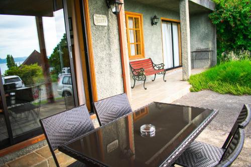Das Gebäude in dem sich die Lodge befindet