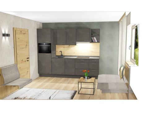 Una cocina o cocineta en Haus Martinus