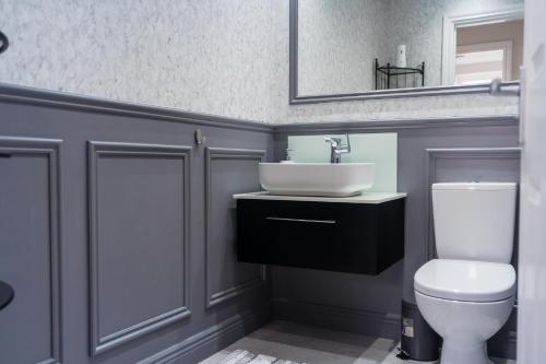 a bathroom with a sink and a toilet at Dublin Premier Homestay in Ráth Cúil