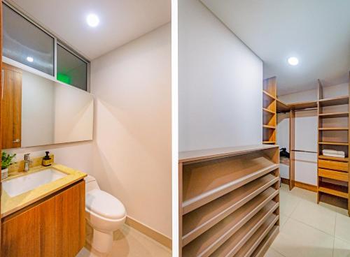 Vannituba majutusasutuses Edificio Hayedo Juanambu