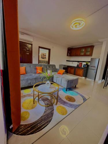 Ruang duduk di Residence clair de lune