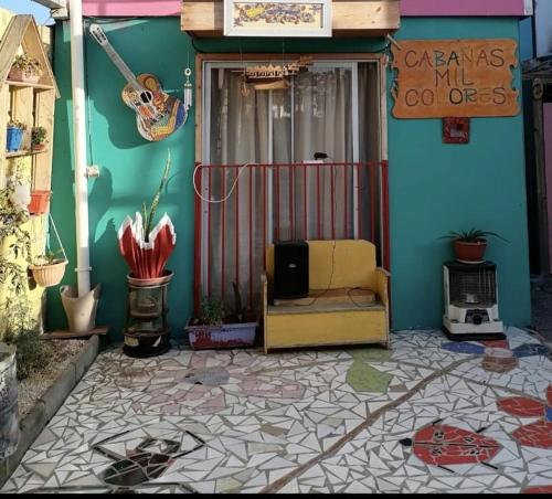 Et opholdsområde på Cabañas Mil Colores