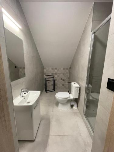 Koupelna v ubytování Apartament Zawoja