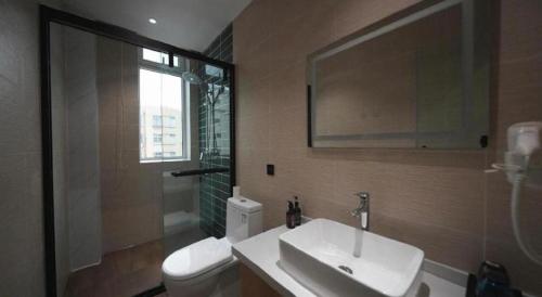 Ένα μπάνιο στο GreenTree Inn Express Hebei Shijiazhuang Zhengding County Changshan Dong Road
