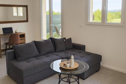 Χώρος καθιστικού στο Maison les berges du lac