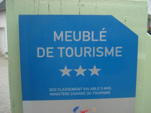 a blue sign that reads melville de courtenroe at Ti Bihan - Meublé in Santec