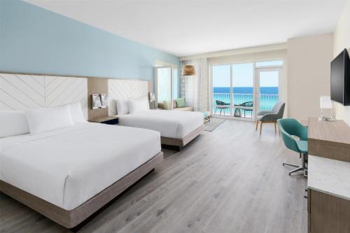 Katil atau katil-katil dalam bilik di Hyatt Place Panama City Beach - Beachfront