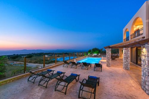 The swimming pool at or close to Butterfly Villa with stunning Sea and Valley Views