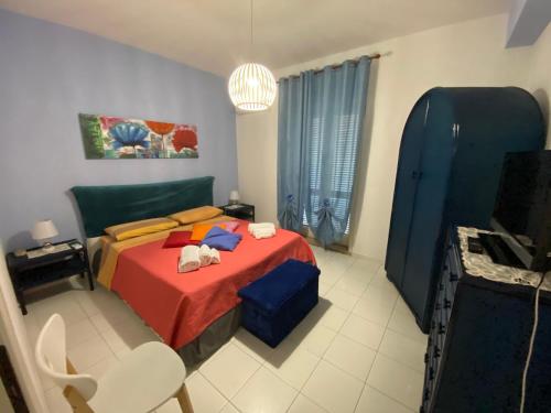 Ένα ή περισσότερα κρεβάτια σε δωμάτιο στο Apartments Di Salvo