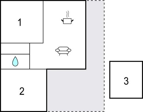 2 Bedroom Nice Home In Hanstholmの見取り図または間取り図