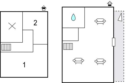 two diagrams showing the phases of a water fountain at Haus Engel-Uriel in Steffeshausen
