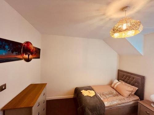 Ruang duduk di Middlesbrough Stylish Flat TS5 & Private Parking