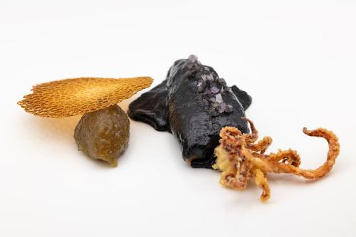 a crab and some rocks on a white background at Agroturismo Santa Mariana in Alaior