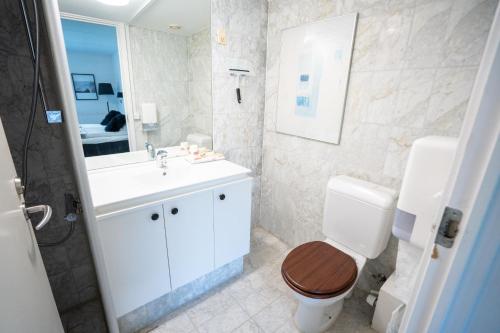 Koupelna v ubytování Hotel Aarslev Kro