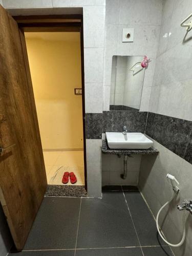 Koupelna v ubytování Hotel Cappal
