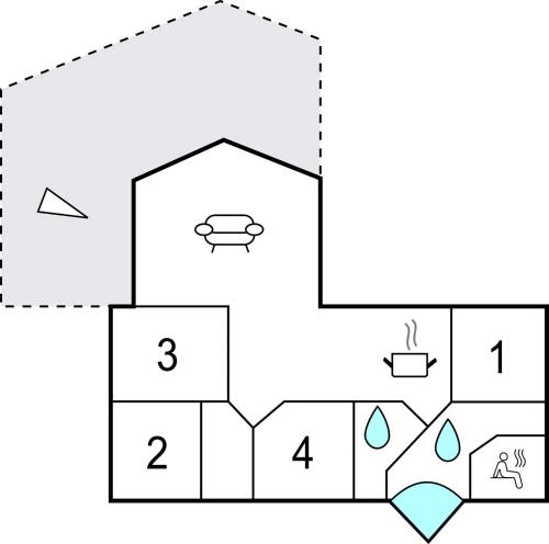 an illustration of a block diagram of a house at Lovely Home In Aabenraa With Sauna in Aabenraa
