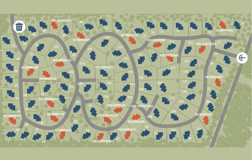 a map of a park with roads and buildings at Buitengoed Het Lageveld - 84 in Hoge-Hexel