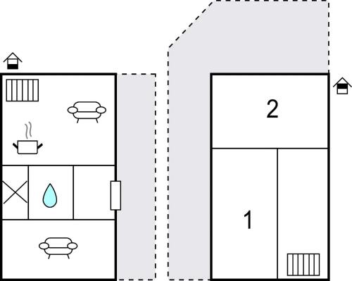 a schematic diagram of a house with two columns at Awesome Home In Sovramonte With Wifi in Sovramonte