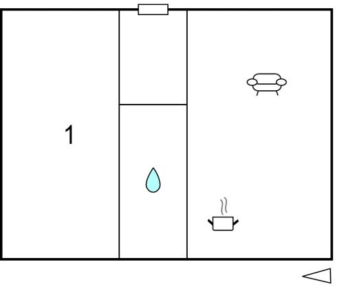 a diagram of a hydrant with a drop of water and a plant at Mimosa in Rapallo