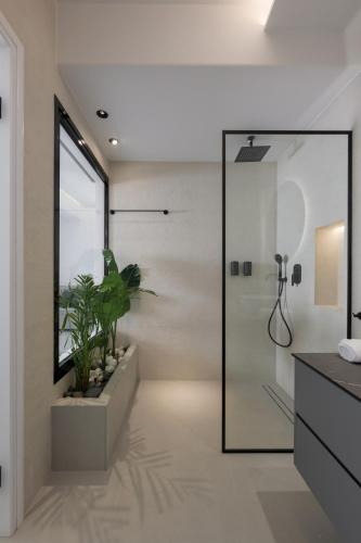 Et badeværelse på Esperos Premium suites