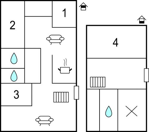 a block diagram of a house with four floors at 4 Bedroom Nice Home In Våler I Østfold in Hølen