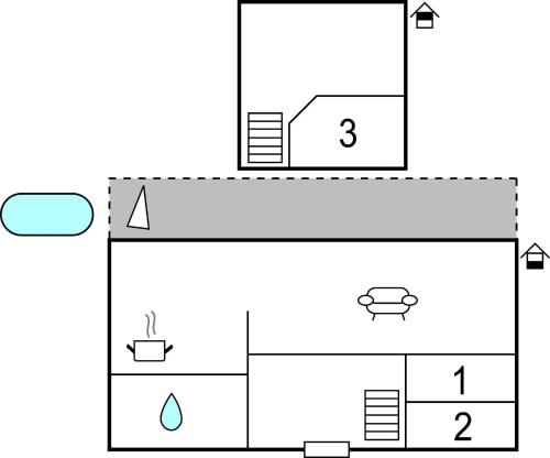 an editable illustration of a diagram of a house at Nice Home In Malm With Lake View in Malm