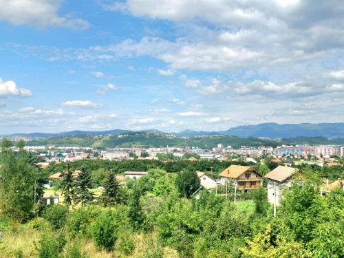a view of a city with trees and buildings at Ilidza Nature Home in Sarajevo