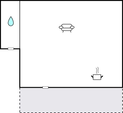 a diagram of the reaction of a water molecule and a reactant at Pet Friendly Home In Särö With Wifi in Särö